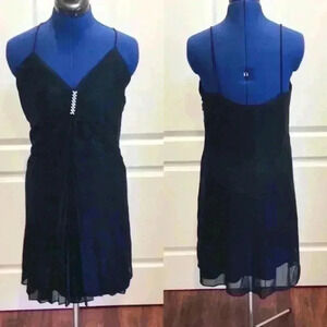 ONYX Night black dress with rhinestone acc…